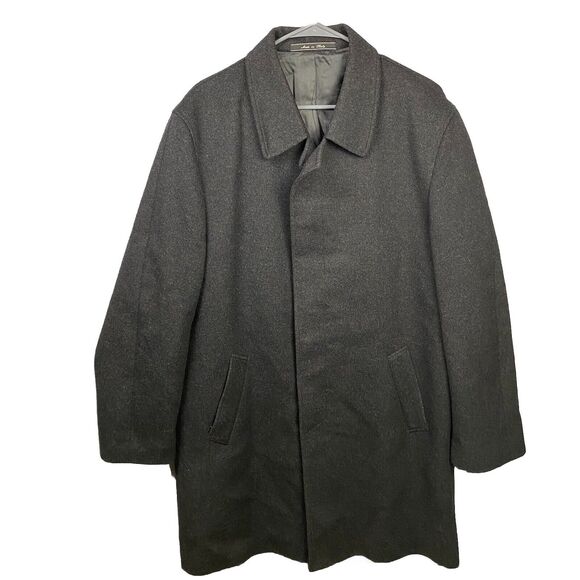 DKNY Darcy Series Wool Cashmere Blend Button Front Overcoat Jacket Coat - Picture 1 of 10